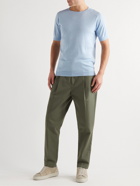 John Smedley - Belden Slim-Fit Merino Wool and Sea Island Cotton-Blend T-Shirt - Blue