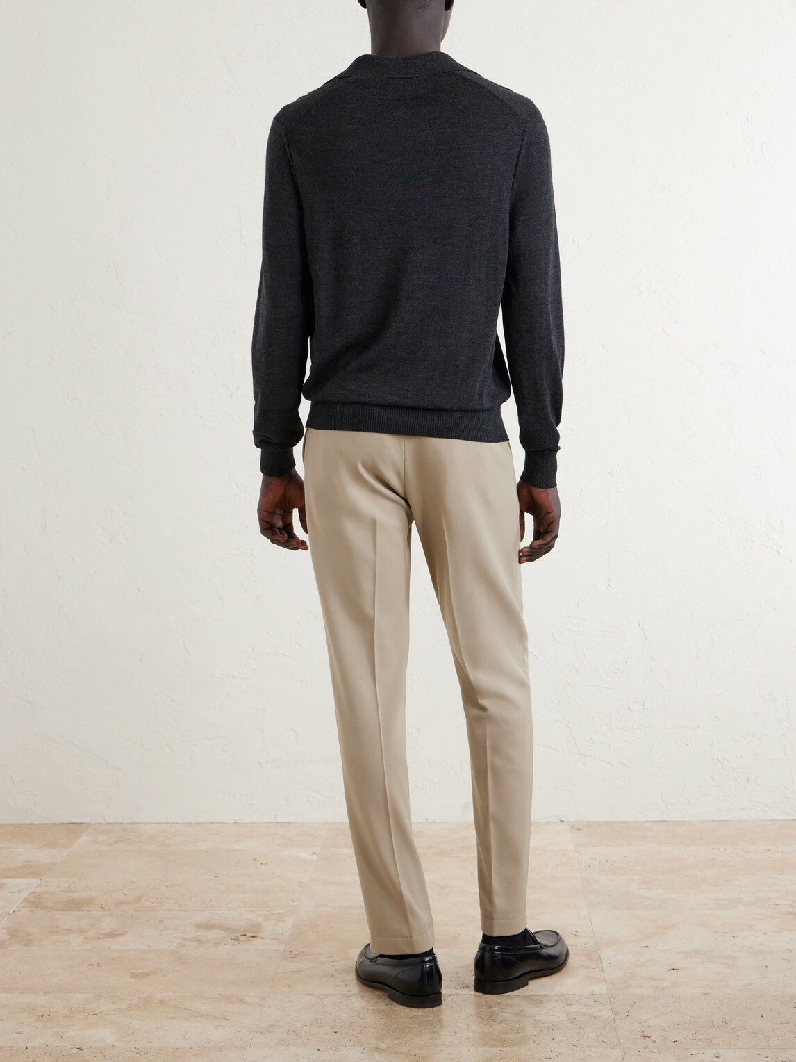 Dunhill - Merino Wool Polo Shirt - Gray