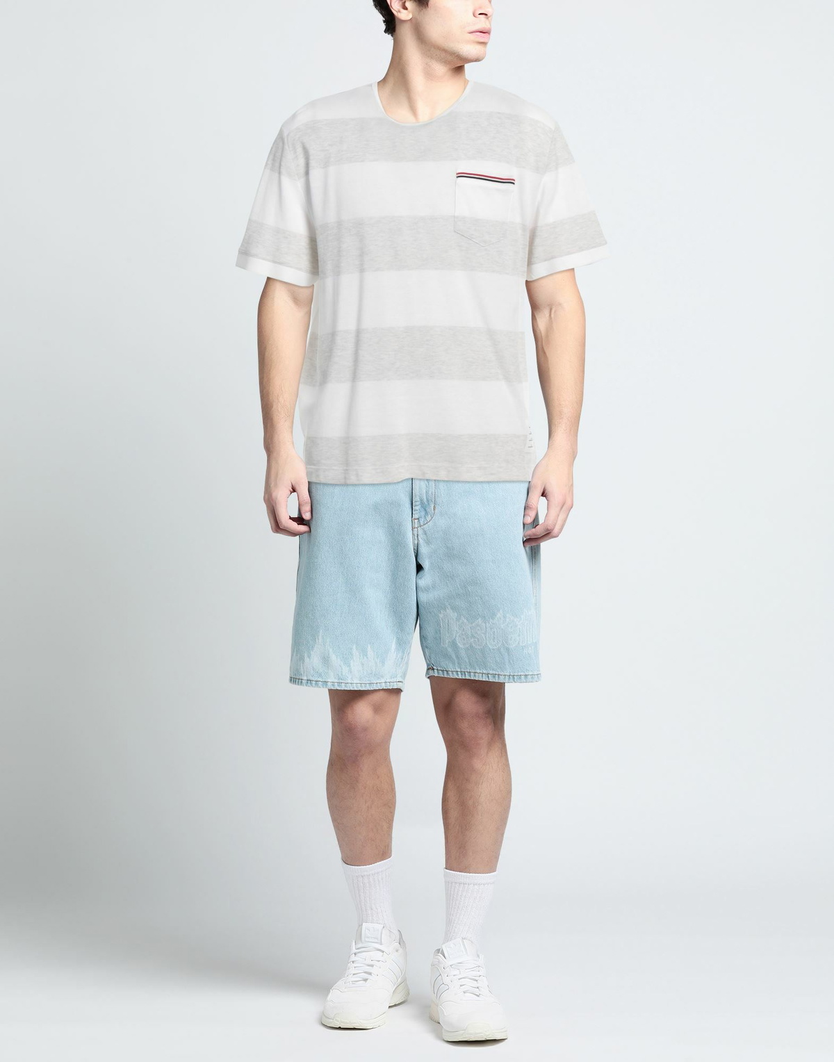Thom Browne Mens T-shirt Light in Grey