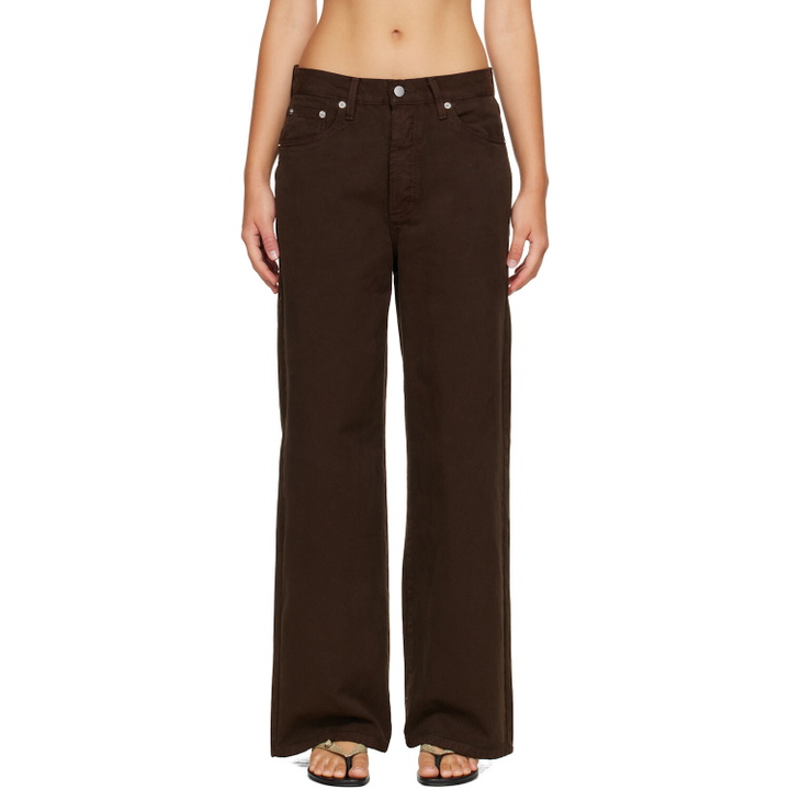 Photo: St. Agni Brown Canvas Classic Mid Rise Jeans
