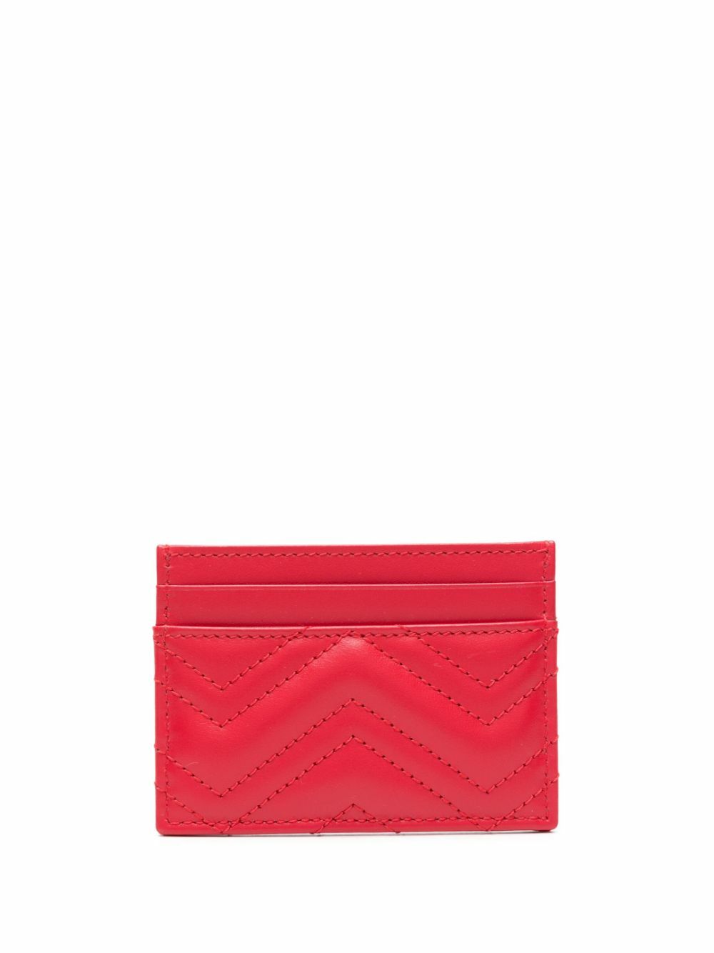 Gucci Red GG Marmont Leather Card Holder Gucci