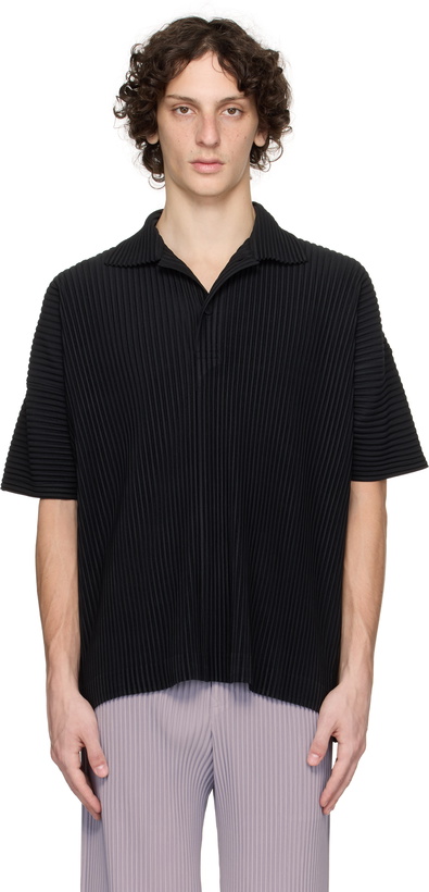 Photo: HOMME PLISSÉ ISSEY MIYAKE Black Monthly Color May Polo