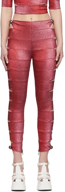 Photo: AREA Pink Banded Leggings
