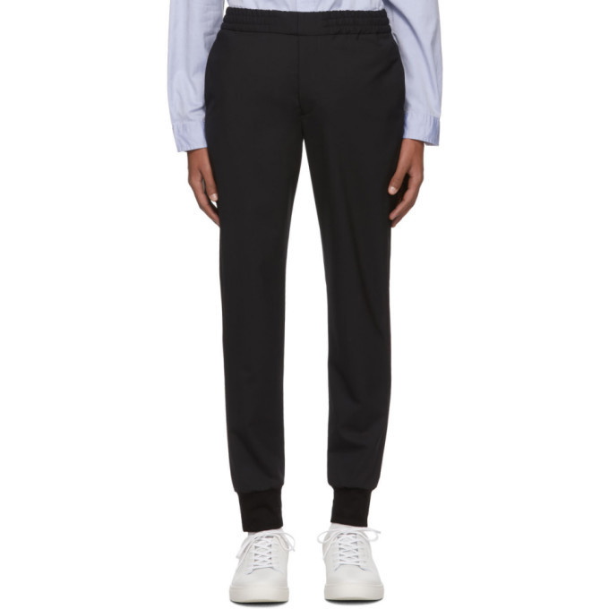Photo: PS by Paul Smith Black Wool Drawcord Trousers