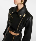 Simkhai Cropped leather biker jacket