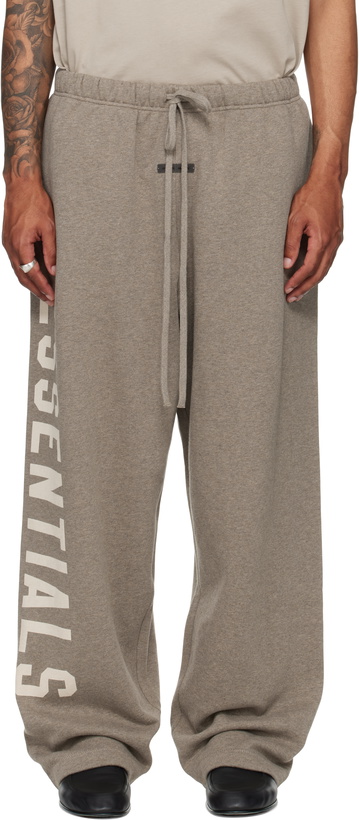 Photo: Fear of God ESSENTIALS Brown Lounge Fleece Sweatpants
