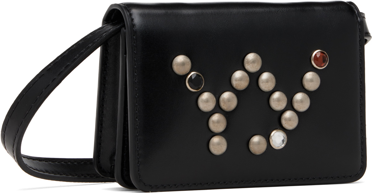 OPEN YY Black Micro Stud Wallet Bag