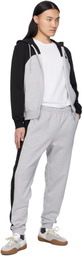 Lacoste Gray & Black Tapered Fit Colorblock Sweatpants