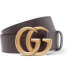 Gucci - 4cm Dark-Brown Full-Grain Leather Belt - Brown
