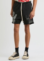 Rivington Roi Rebis Enemy Printed Cotton Shorts Black