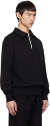 Uniform Bridge Black Half-Zip Sweatshirt