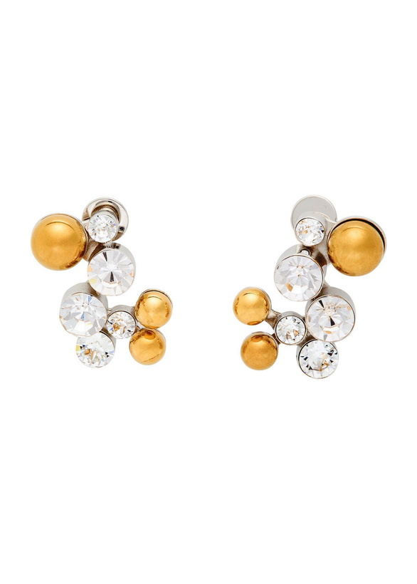 Photo: Dries Van Noten Bubble Two-tone Drop Earrings - Silver - One Size