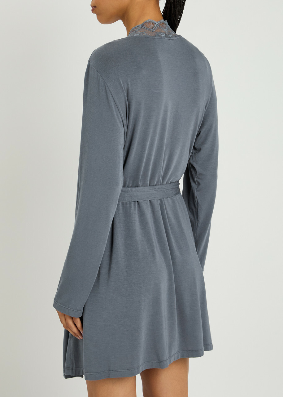 Eberjey Georgina Jersey Robe Grey