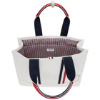 Thom Browne White Bubble Wrap East-West Tote