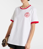 Gucci Logo embroidered cotton jersey T-shirt