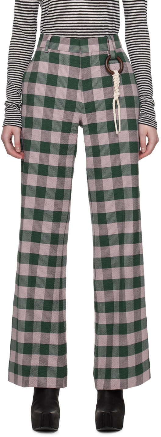 Photo: Charles Jeffrey LOVERBOY Purple & Green Gingham Trousers