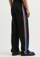Wales Bonner Tide Striped Knitted Sweatpants Black
