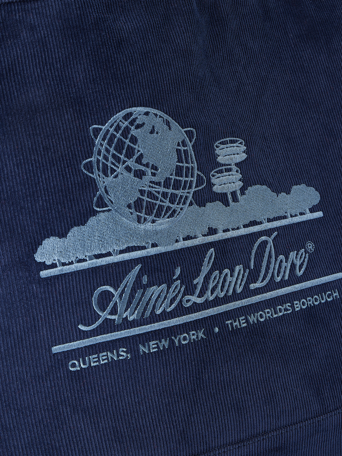 Aimé Leon Dore - Logo-Embroidered Cotton-Corduroy Tote - Blue
