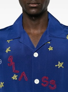 Glass Cypress Blue Nightsky Silk Shirt