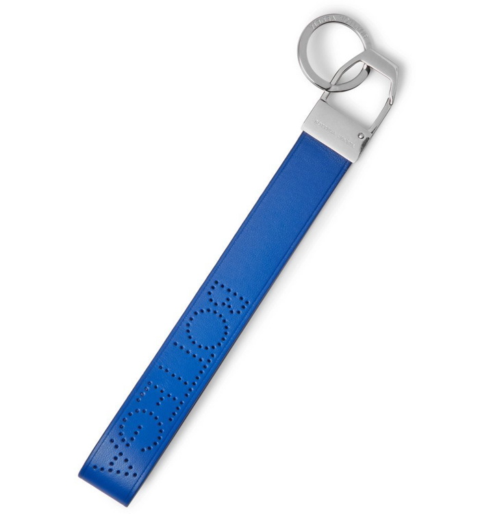Photo: Bottega Veneta - Logo-Perforated Leather Key Fob - Blue