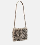 Brunello Cucinelli Mellow Small lynx-print shearling shoulder bag