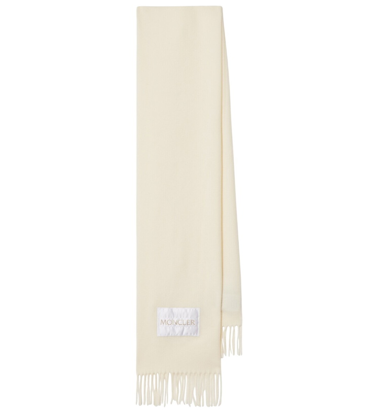 Photo: Moncler Logo virgin wool felt scarf