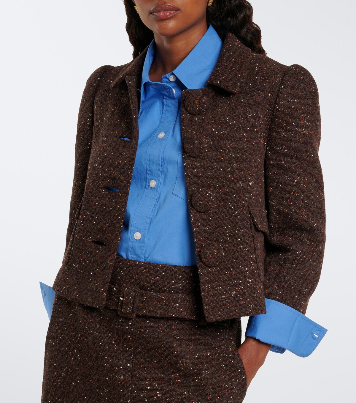 Shushu/Tong Wool-blend cropped jacket