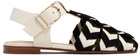 Gabriela Hearst Black & Off-White Willow Sandals