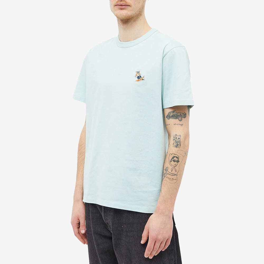 Maison Kitsuné Men's Dressed Fox Patch Classic T-Shirt in Blue Haze ...