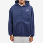 Sporty & Rich SRHWC Zipped Hoodie in Navy/White