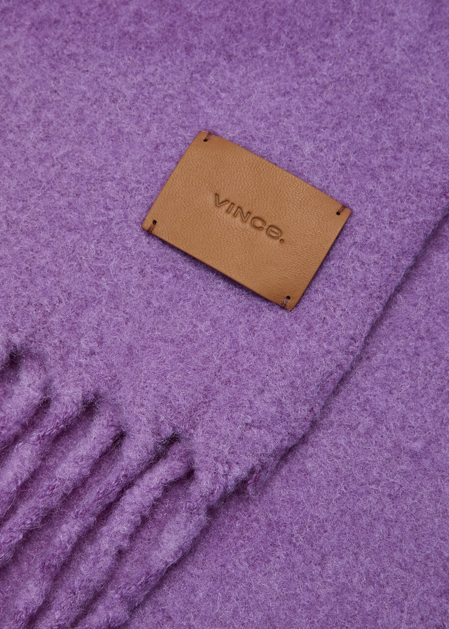 Vince Fringed Alpaca-blend Scarf - Purple - One Size