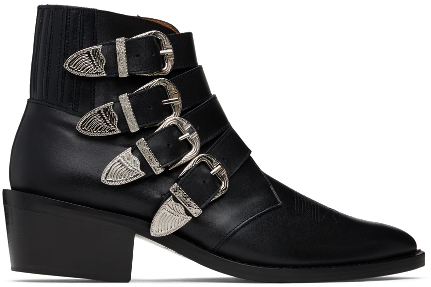 Toga Virilis Black Buckle Boots Toga Virilis