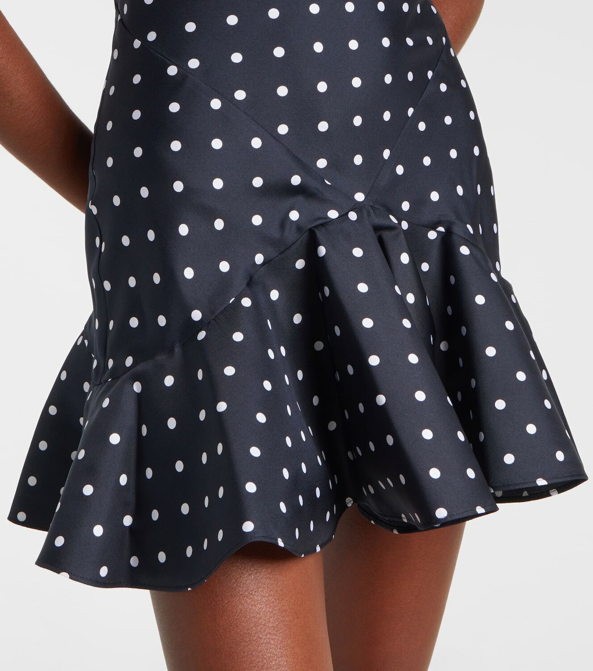 Rodarte Polka-dot silk twill minidress