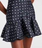 Rodarte Polka-dot silk twill minidress