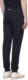 Thom Browne Navy 4-Bar Lounge Pants