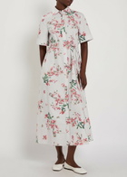 Erdem Floral-print Cotton-poplin Midi Shirt Dress Multicoloured