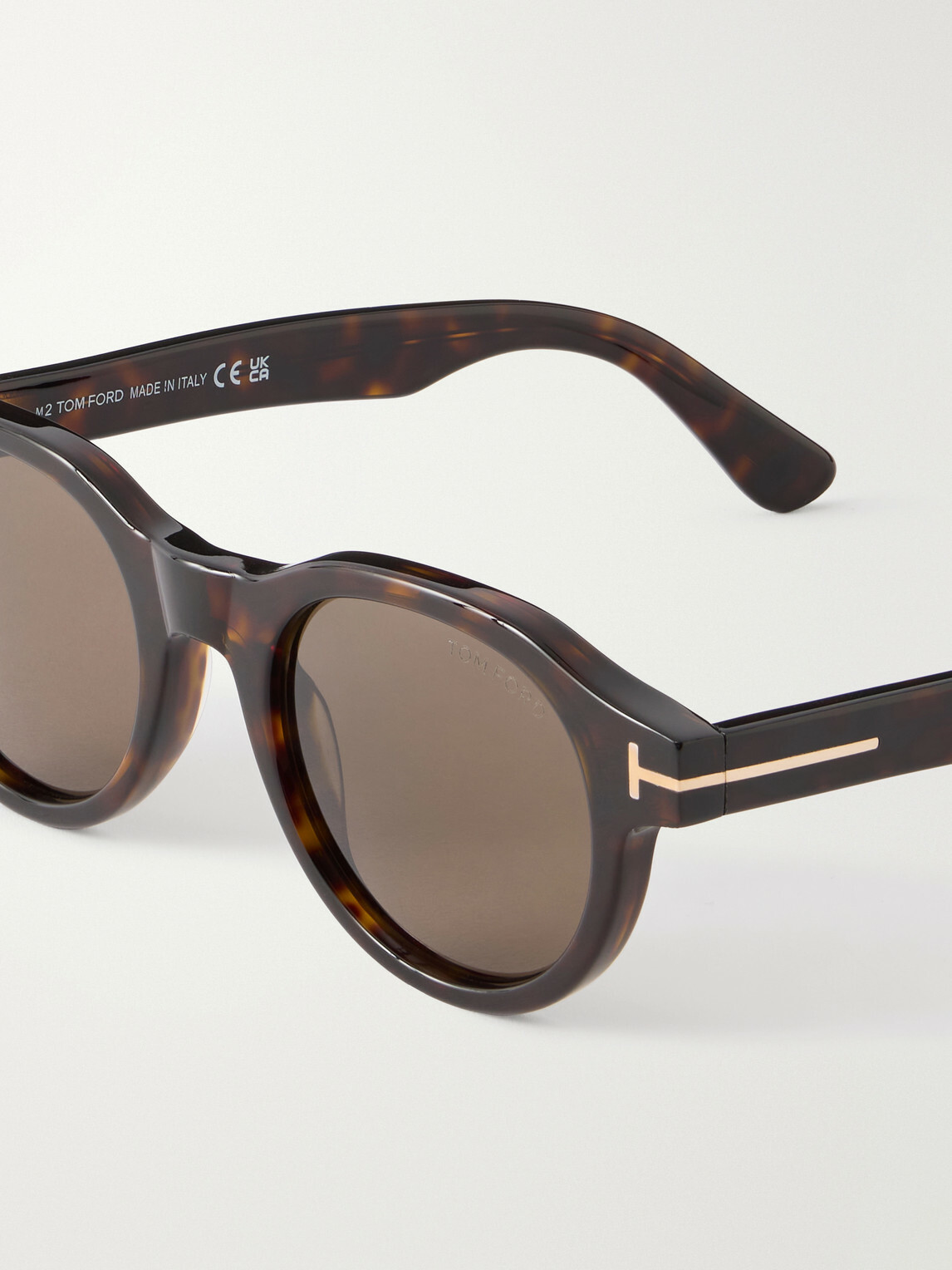 TOM FORD - Round-Frame Tortoiseshell Acetate Sunglasses - Black