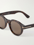 TOM FORD - Round-Frame Tortoiseshell Acetate Sunglasses - Black