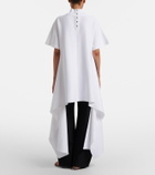 Alaïa Asymmetric cotton-blend jersey T-shirt