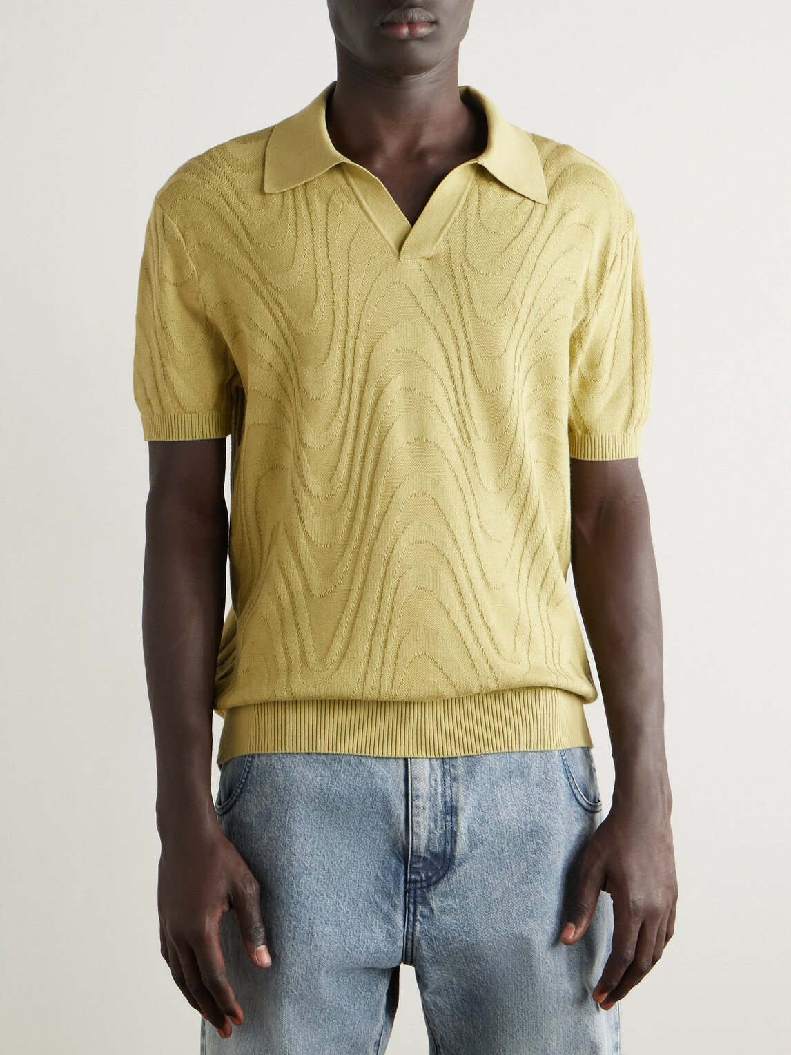 Frescobol Carioca - Rino Cotton and Silk-Blend Polo Shirt - Green