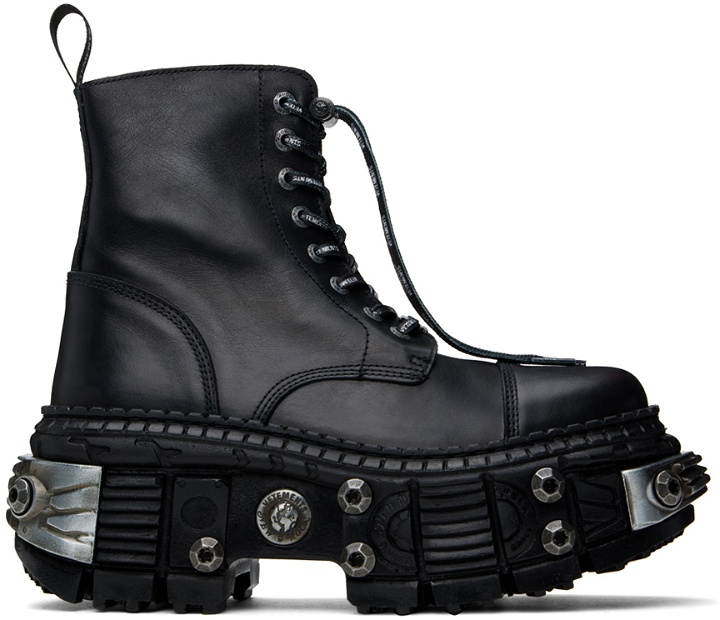 Photo: VETEMENTS Black New Rock Edition Destroyer Boots