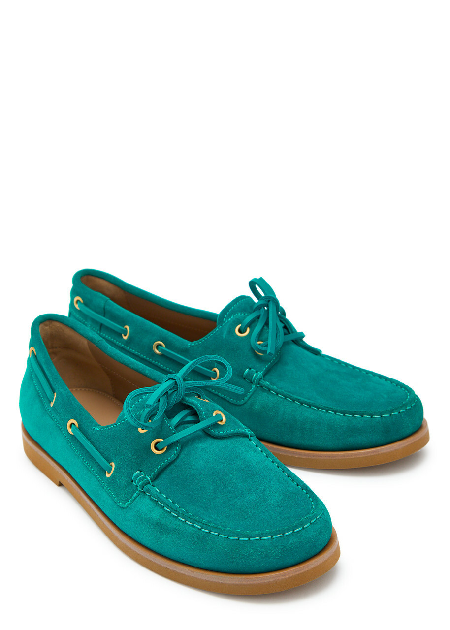 Gianvito Rossi Vande Suede Shoes Teal