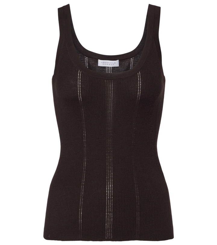 Photo: Gabriela Hearst Pointelle wool tank top