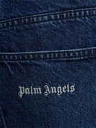 PALM ANGELS - Metal Frame Cotton Denim Cargo Jeans