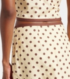 Posse Bowie linen and cotton wrap skirt
