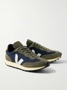 Veja - Rio Branco Leather-Trimmed Alveomesh and Suede Sneakers - Green