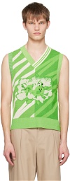 Feng Chen Wang Green Floral Vest