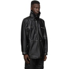 GmbH Black Faux-Leather Adhil Jacket