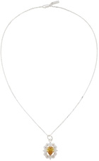 Hatton Labs Silver & Yellow Pear Necklace