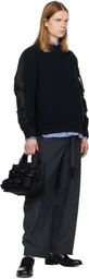 sacai Black Sponge Sweat Pullover Sweatshirt